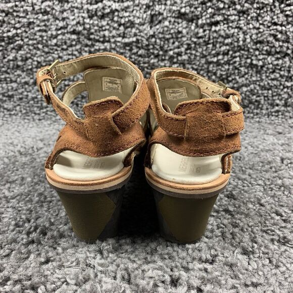 Merrell Sirah Women’s Brown Marbled Leather Rustic Cloak Sandals 2.5''Heel Sz 9 - Picture 3 of 8